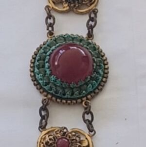 Vintage  Filigree Handmade Brass 7 Inch Bracelet Needs Reclasping Absolutely Stu